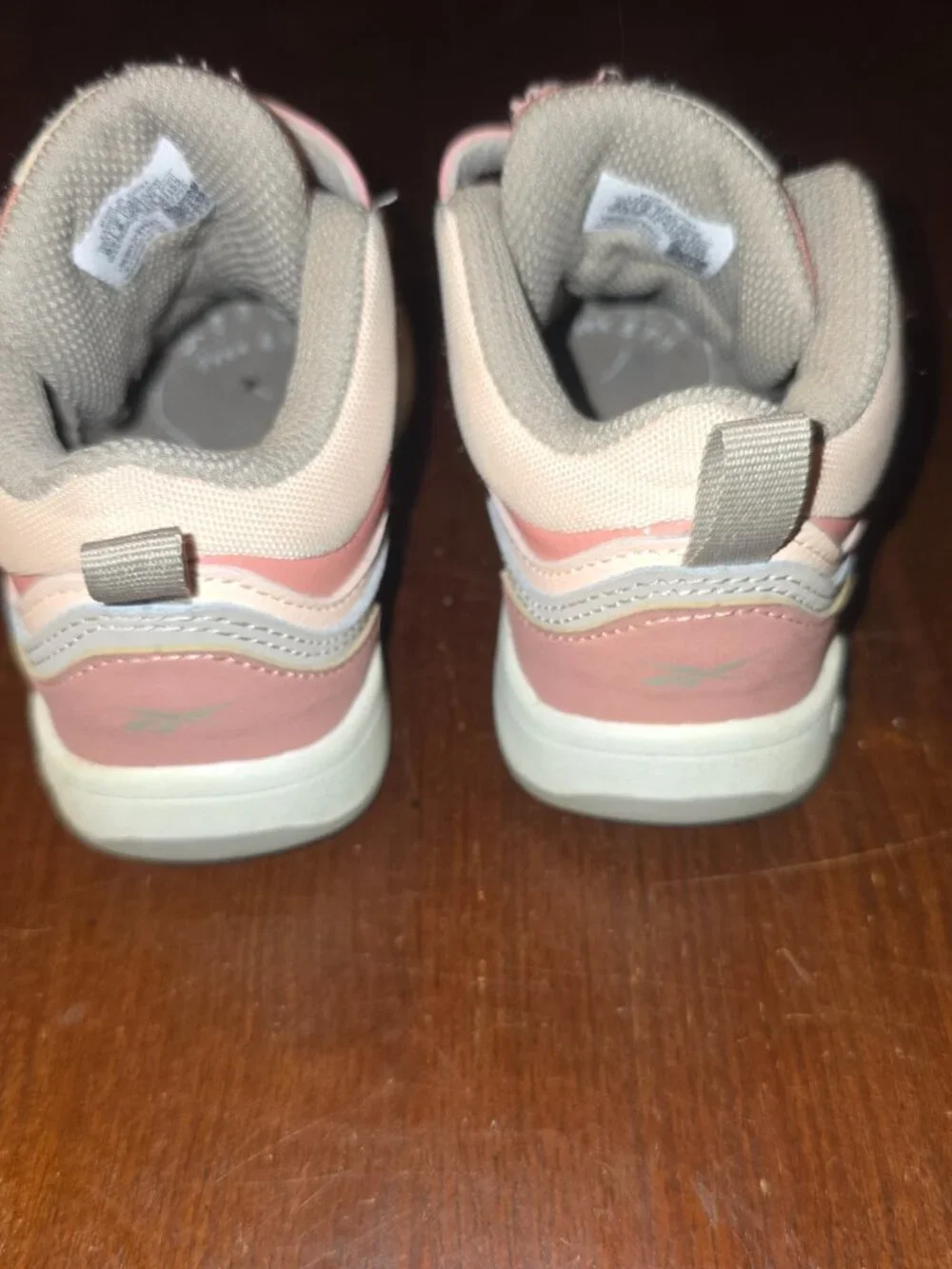 Reebok Weebok Size 9.5 Versaflex / Storm X Toddler High Top Sneakers Pink Gray